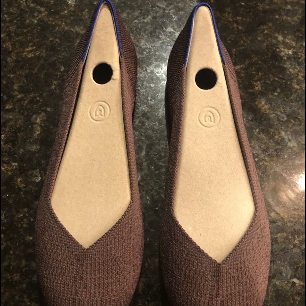 Rothys Truffle Python Brown Flat 10